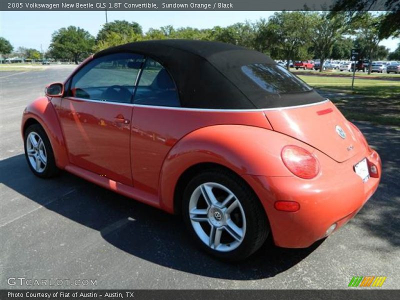 Sundown Orange / Black 2005 Volkswagen New Beetle GLS 1.8T Convertible