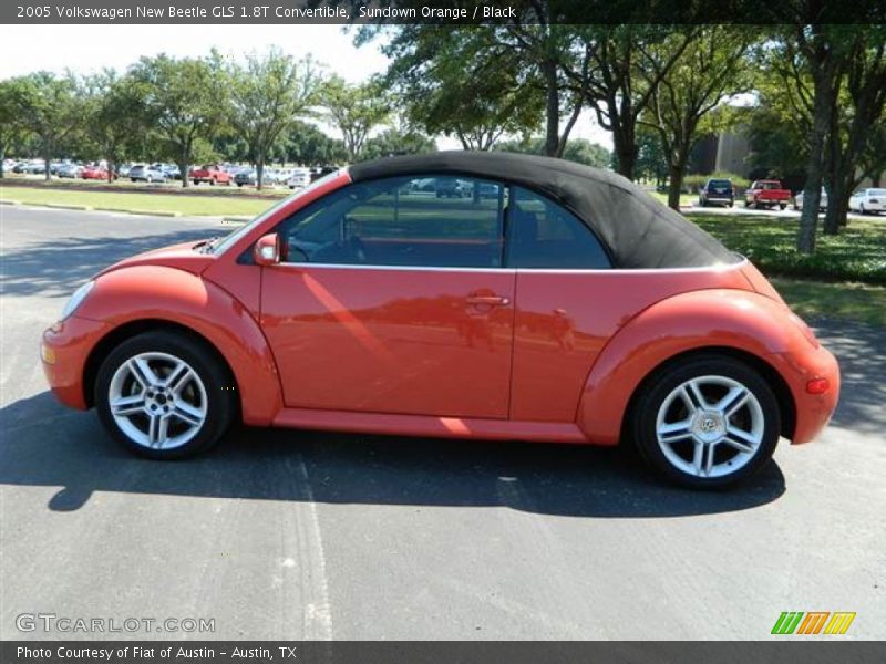 Sundown Orange / Black 2005 Volkswagen New Beetle GLS 1.8T Convertible