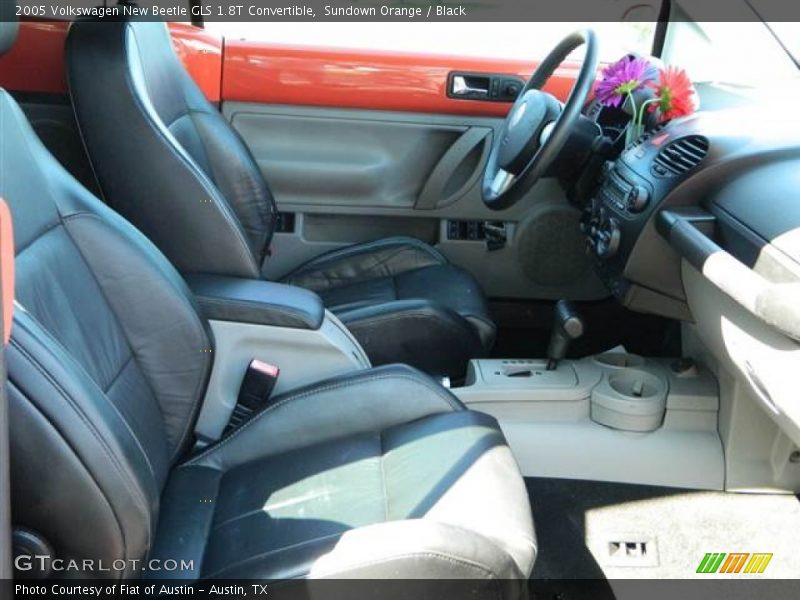Sundown Orange / Black 2005 Volkswagen New Beetle GLS 1.8T Convertible