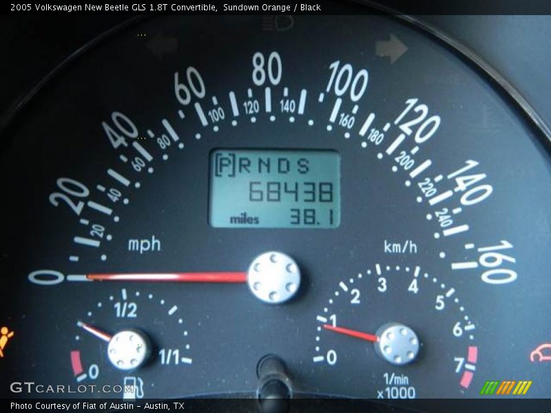 Sundown Orange / Black 2005 Volkswagen New Beetle GLS 1.8T Convertible