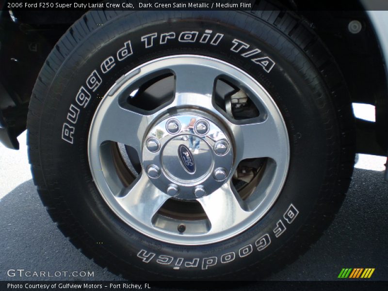 Dark Green Satin Metallic / Medium Flint 2006 Ford F250 Super Duty Lariat Crew Cab