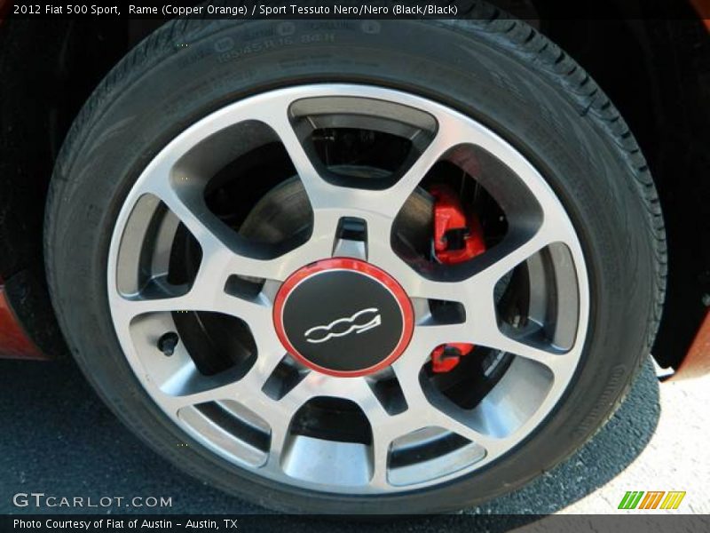 Rame (Copper Orange) / Sport Tessuto Nero/Nero (Black/Black) 2012 Fiat 500 Sport