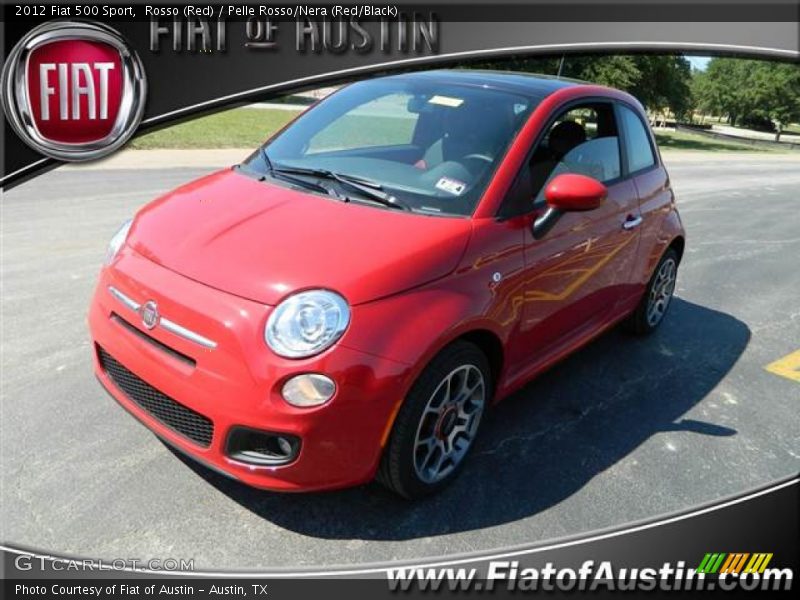 Rosso (Red) / Pelle Rosso/Nera (Red/Black) 2012 Fiat 500 Sport