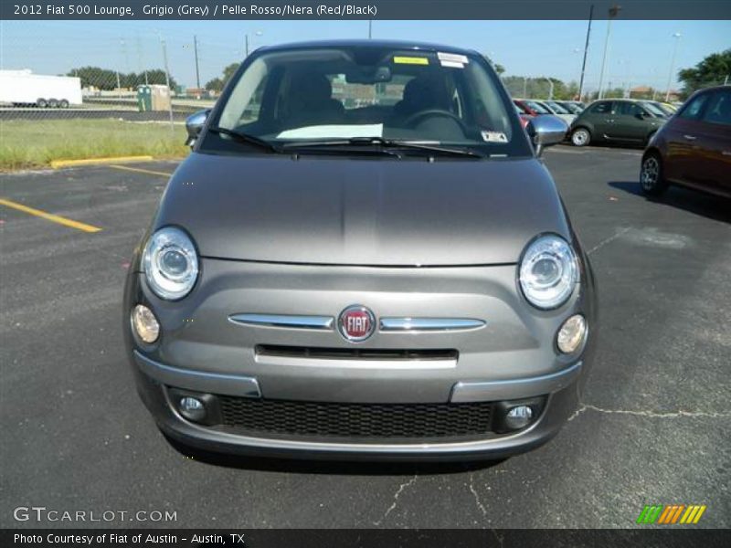 Grigio (Grey) / Pelle Rosso/Nera (Red/Black) 2012 Fiat 500 Lounge