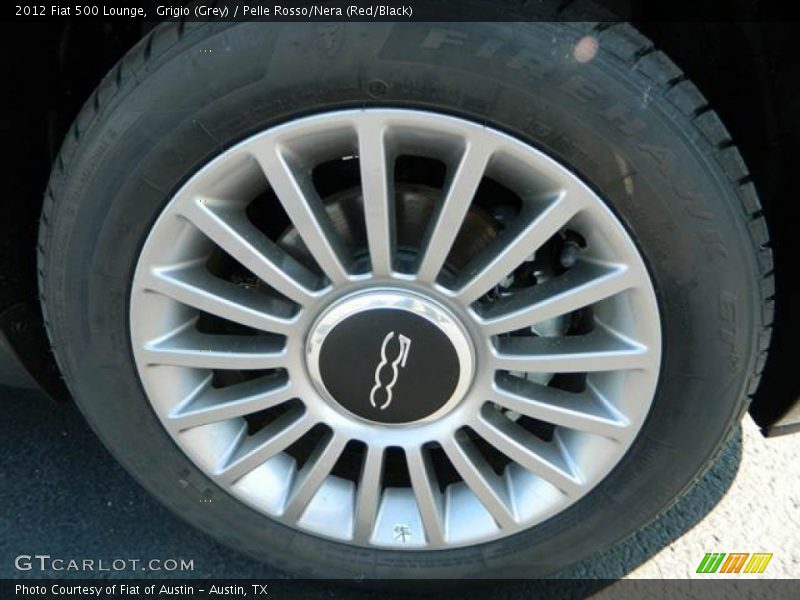 Grigio (Grey) / Pelle Rosso/Nera (Red/Black) 2012 Fiat 500 Lounge