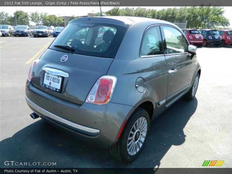 Grigio (Grey) / Pelle Rosso/Nera (Red/Black) 2012 Fiat 500 Lounge