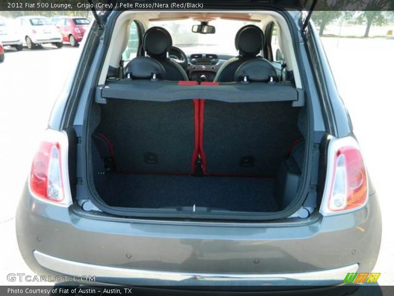Grigio (Grey) / Pelle Rosso/Nera (Red/Black) 2012 Fiat 500 Lounge