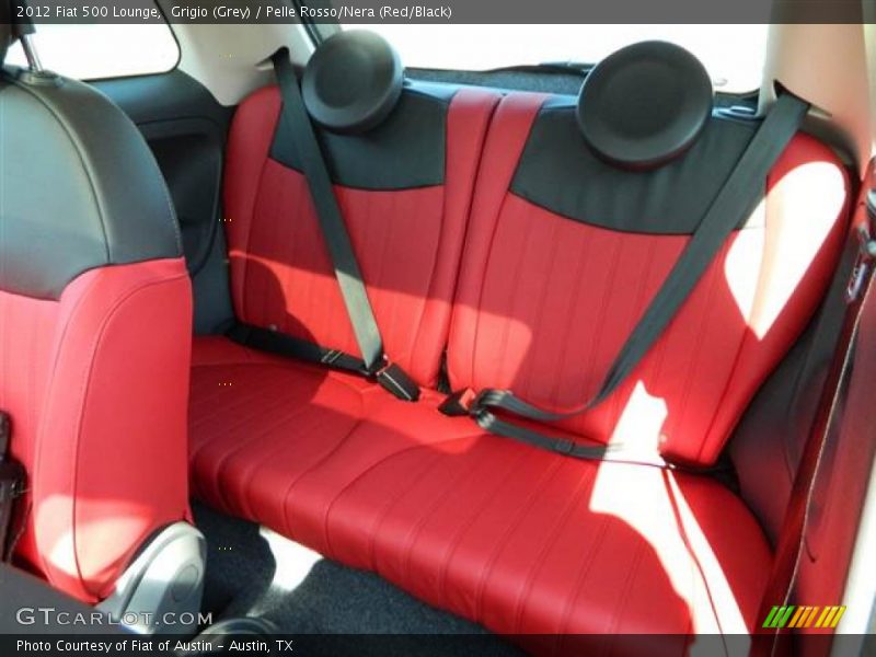 Grigio (Grey) / Pelle Rosso/Nera (Red/Black) 2012 Fiat 500 Lounge