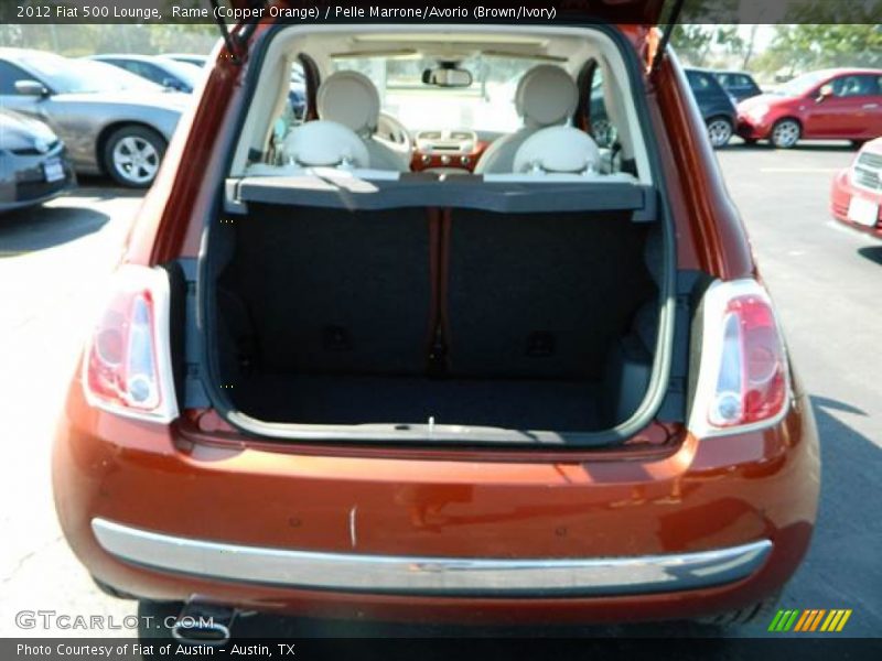 Rame (Copper Orange) / Pelle Marrone/Avorio (Brown/Ivory) 2012 Fiat 500 Lounge