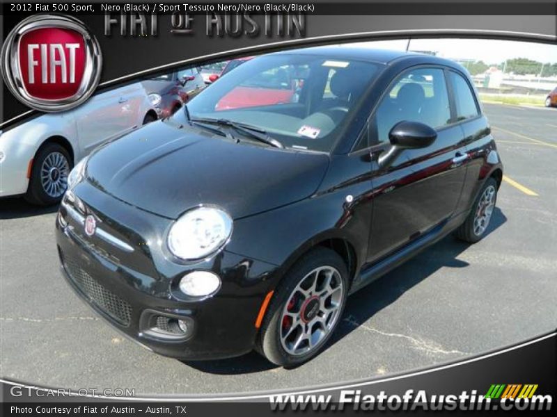 Nero (Black) / Sport Tessuto Nero/Nero (Black/Black) 2012 Fiat 500 Sport