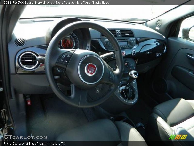 Nero (Black) / Sport Tessuto Nero/Nero (Black/Black) 2012 Fiat 500 Sport