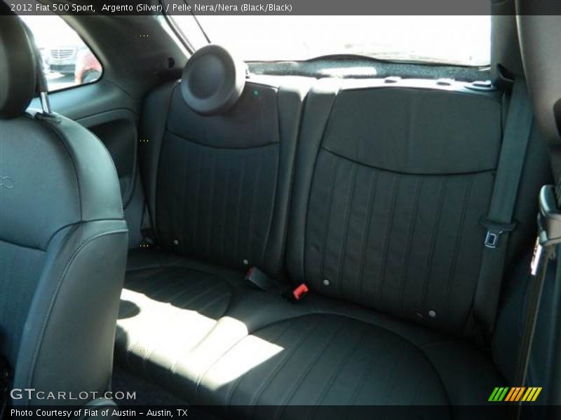 Argento (Silver) / Pelle Nera/Nera (Black/Black) 2012 Fiat 500 Sport