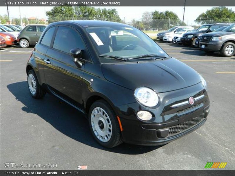 Nero (Black) / Tessuto Rosso/Nero (Red/Black) 2012 Fiat 500 Pop