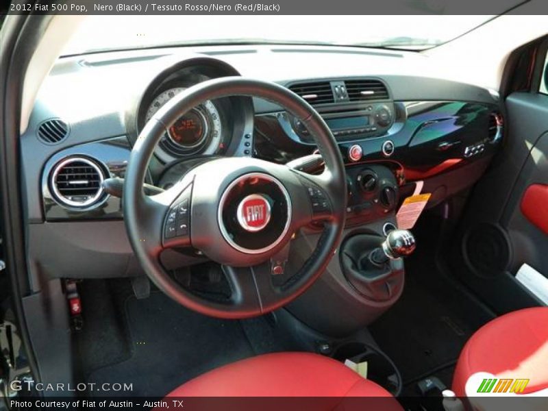 Nero (Black) / Tessuto Rosso/Nero (Red/Black) 2012 Fiat 500 Pop