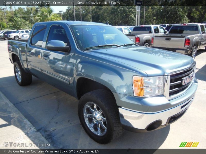 Stealth Gray Metallic / Ebony 2009 GMC Sierra 1500 SLT Z71 Crew Cab 4x4