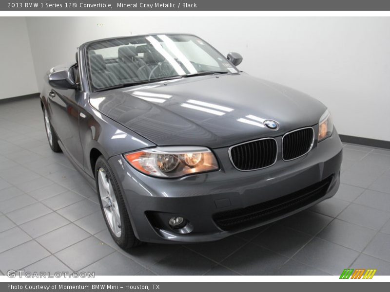 Mineral Gray Metallic / Black 2013 BMW 1 Series 128i Convertible