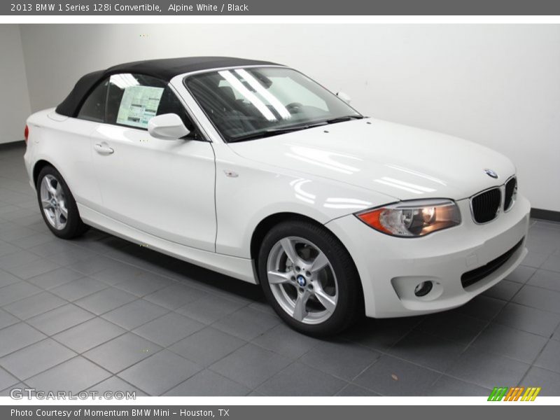 Alpine White / Black 2013 BMW 1 Series 128i Convertible