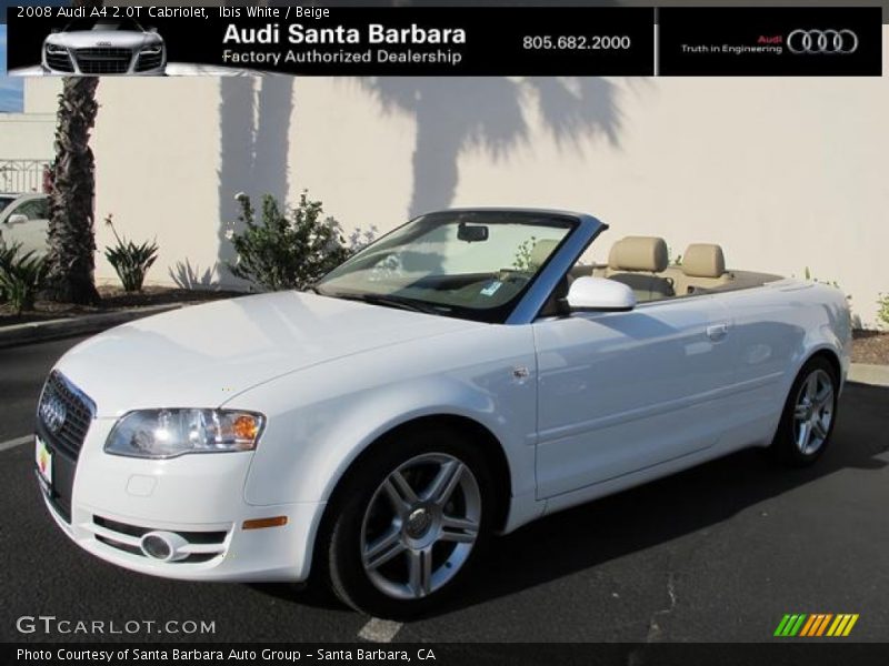 Ibis White / Beige 2008 Audi A4 2.0T Cabriolet