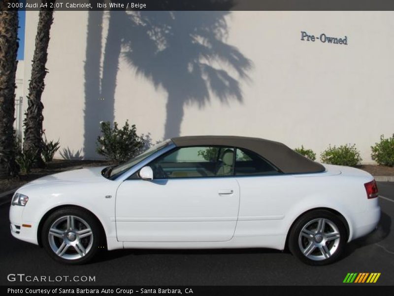 Ibis White / Beige 2008 Audi A4 2.0T Cabriolet