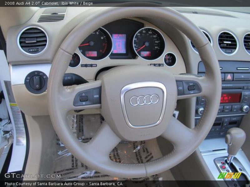 Ibis White / Beige 2008 Audi A4 2.0T Cabriolet