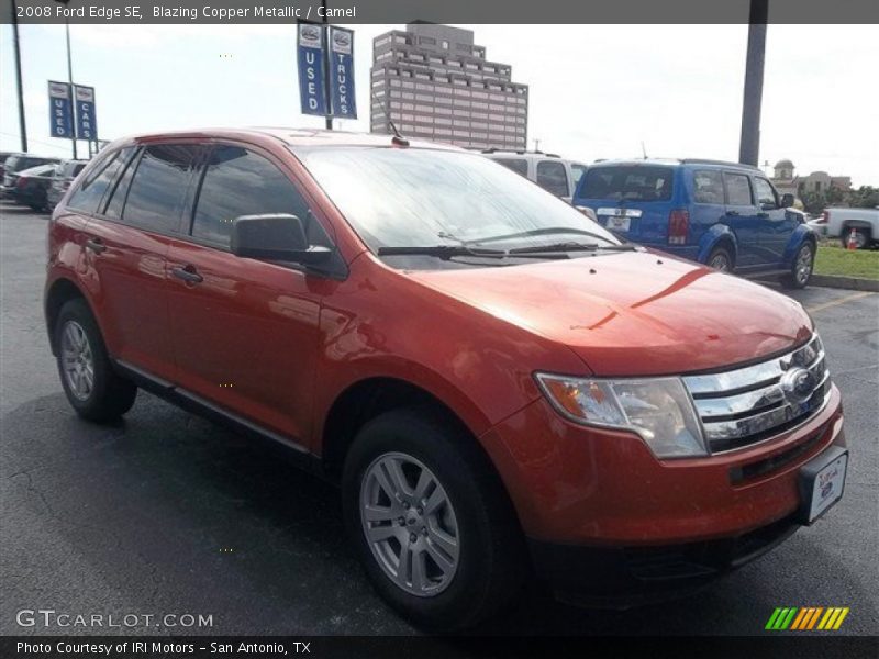 Blazing Copper Metallic / Camel 2008 Ford Edge SE