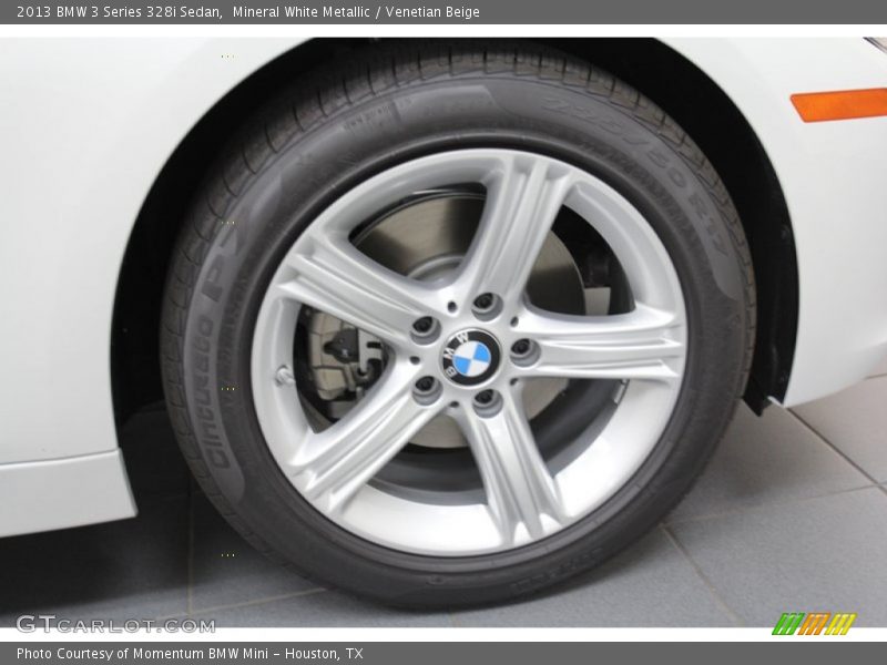 Mineral White Metallic / Venetian Beige 2013 BMW 3 Series 328i Sedan