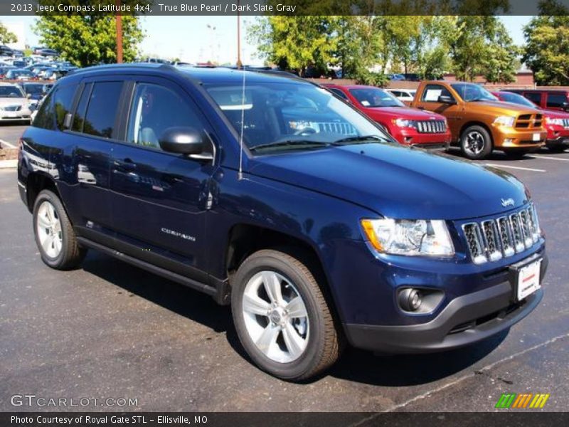 True Blue Pearl / Dark Slate Gray 2013 Jeep Compass Latitude 4x4