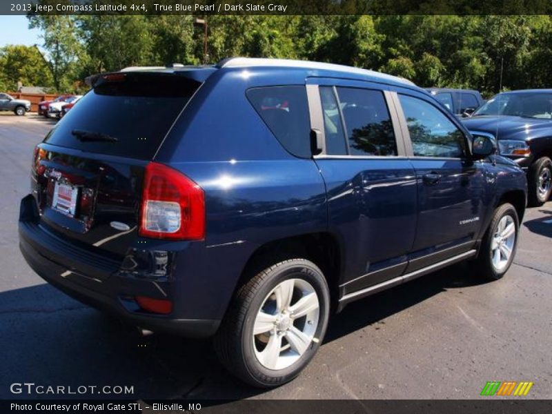 True Blue Pearl / Dark Slate Gray 2013 Jeep Compass Latitude 4x4