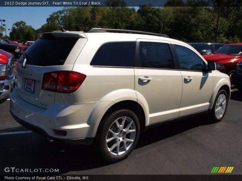 Pearl White Tri Coat / Black 2013 Dodge Journey SXT