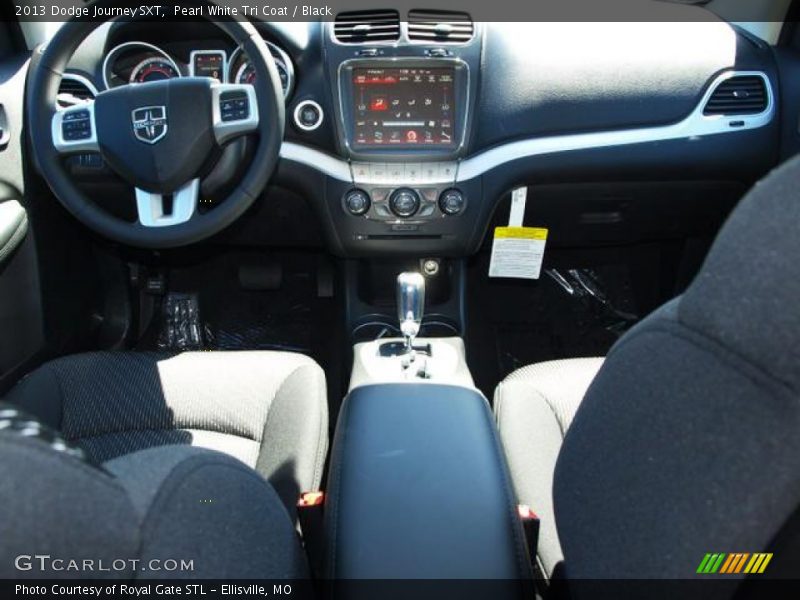 Pearl White Tri Coat / Black 2013 Dodge Journey SXT