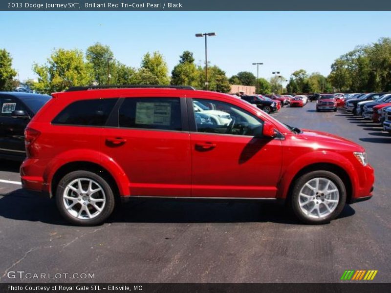 Brilliant Red Tri-Coat Pearl / Black 2013 Dodge Journey SXT