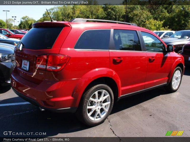 Brilliant Red Tri-Coat Pearl / Black 2013 Dodge Journey SXT