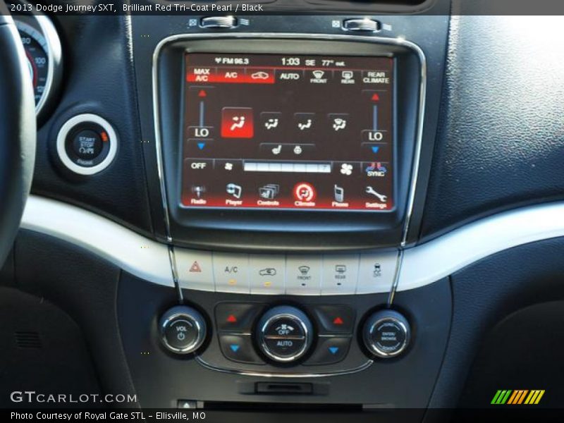 Brilliant Red Tri-Coat Pearl / Black 2013 Dodge Journey SXT