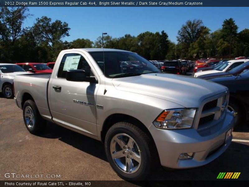 Bright Silver Metallic / Dark Slate Gray/Medium Graystone 2012 Dodge Ram 1500 Express Regular Cab 4x4