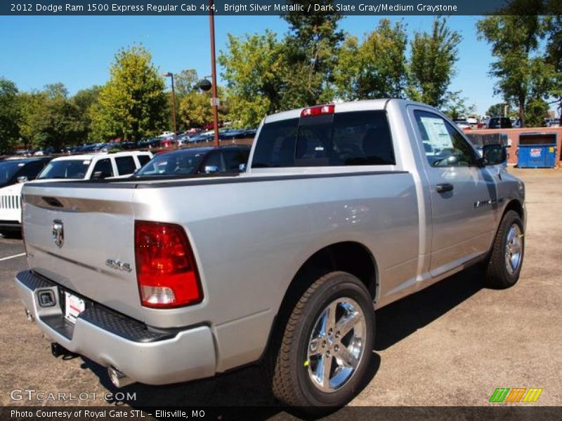 Bright Silver Metallic / Dark Slate Gray/Medium Graystone 2012 Dodge Ram 1500 Express Regular Cab 4x4