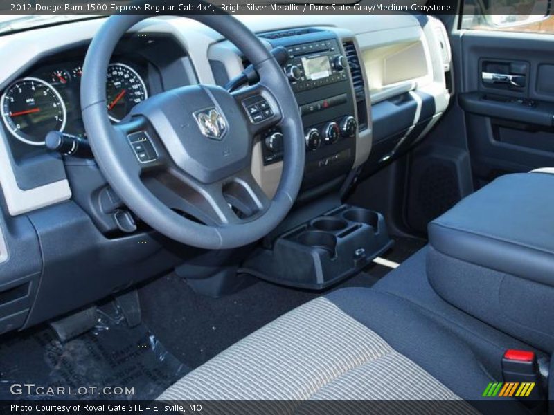 Bright Silver Metallic / Dark Slate Gray/Medium Graystone 2012 Dodge Ram 1500 Express Regular Cab 4x4