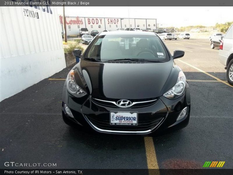 Midnight Black / Beige 2013 Hyundai Elantra GLS