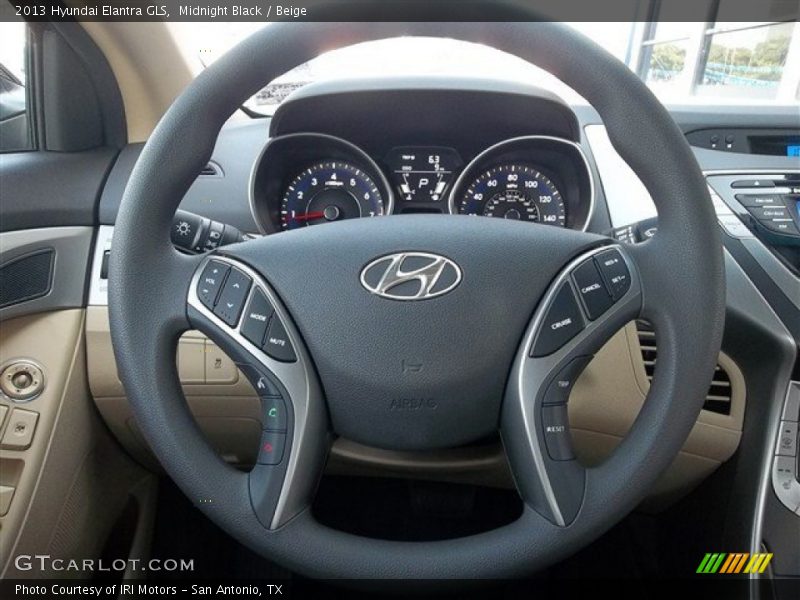 Midnight Black / Beige 2013 Hyundai Elantra GLS