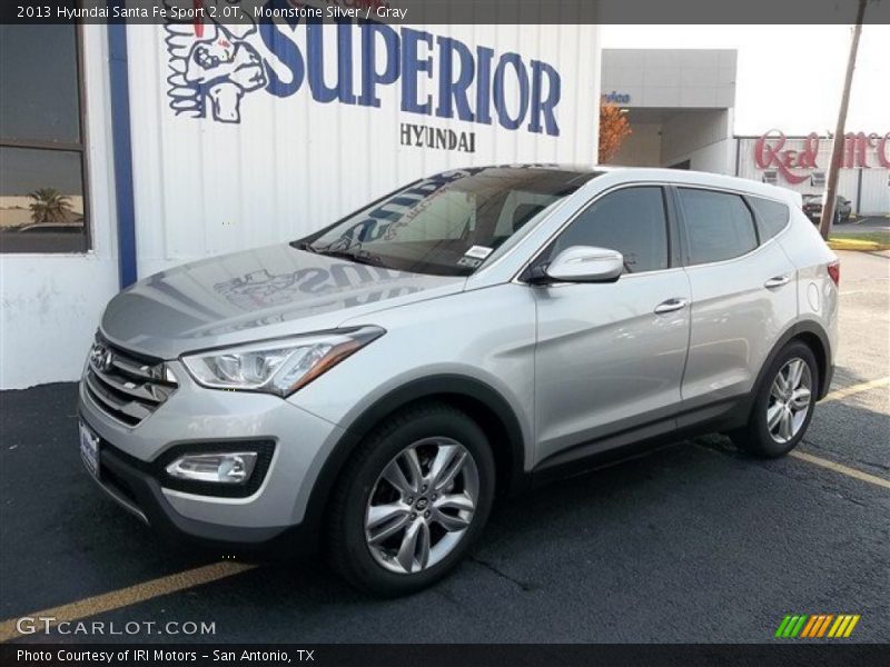 Moonstone Silver / Gray 2013 Hyundai Santa Fe Sport 2.0T