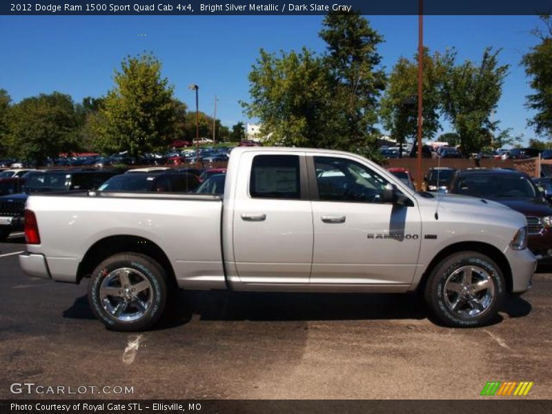 Bright Silver Metallic / Dark Slate Gray 2012 Dodge Ram 1500 Sport Quad Cab 4x4