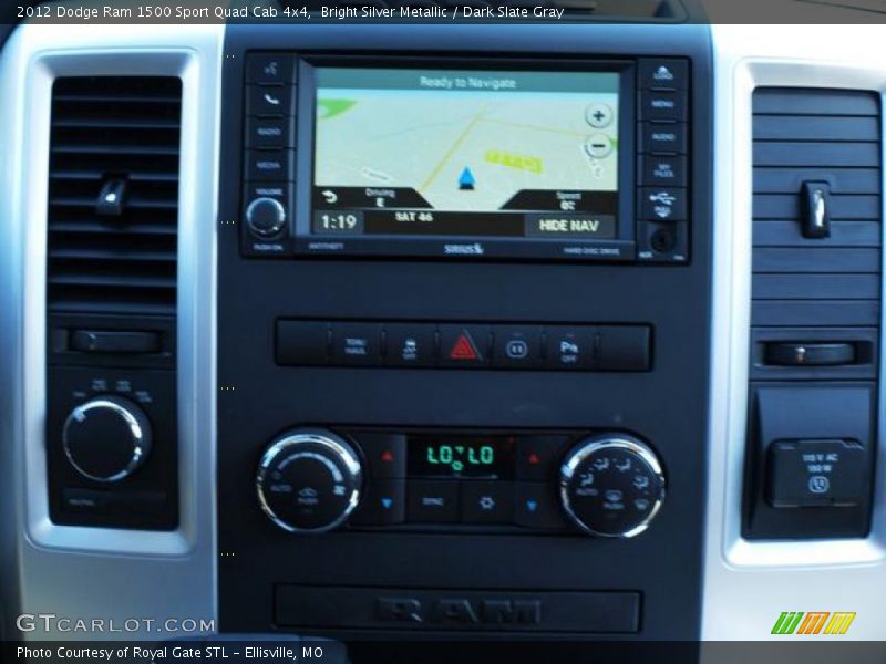 Bright Silver Metallic / Dark Slate Gray 2012 Dodge Ram 1500 Sport Quad Cab 4x4