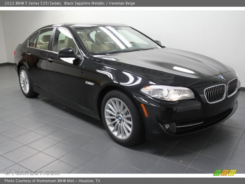 Black Sapphire Metallic / Venetian Beige 2013 BMW 5 Series 535i Sedan