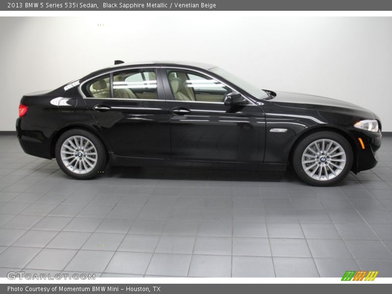 Black Sapphire Metallic / Venetian Beige 2013 BMW 5 Series 535i Sedan