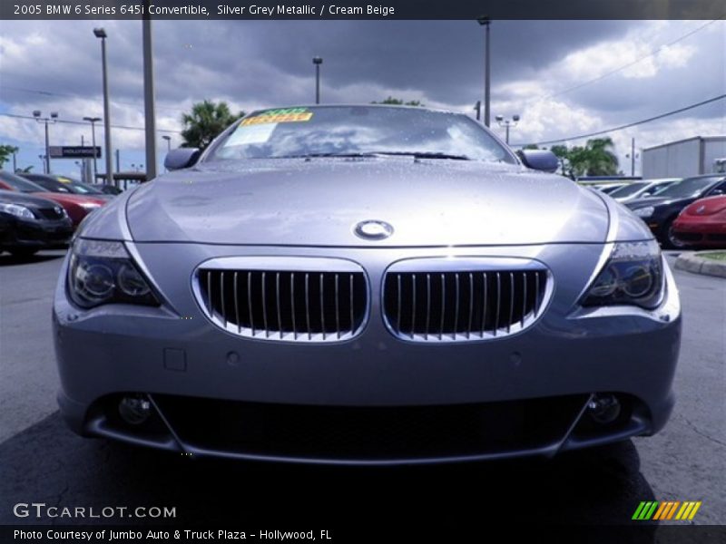 Silver Grey Metallic / Cream Beige 2005 BMW 6 Series 645i Convertible