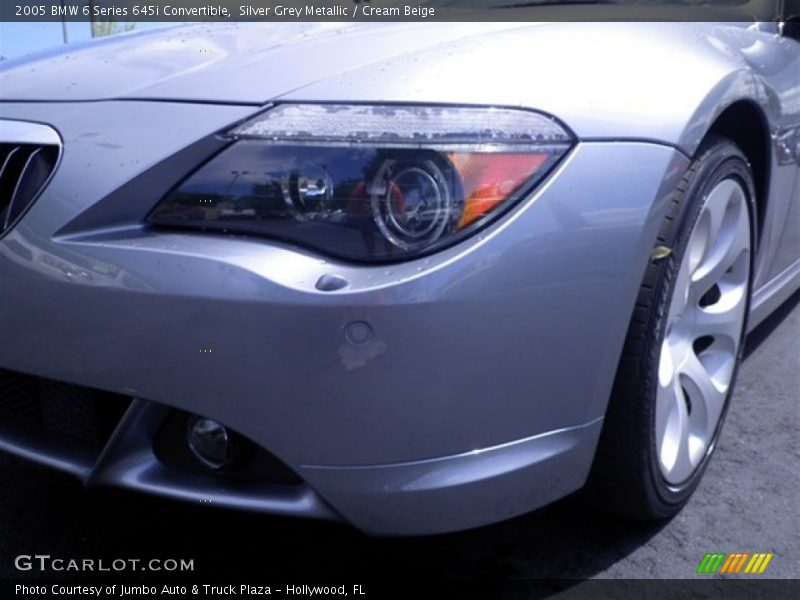 Silver Grey Metallic / Cream Beige 2005 BMW 6 Series 645i Convertible