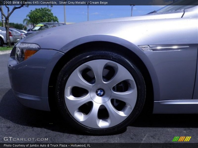 Silver Grey Metallic / Cream Beige 2005 BMW 6 Series 645i Convertible