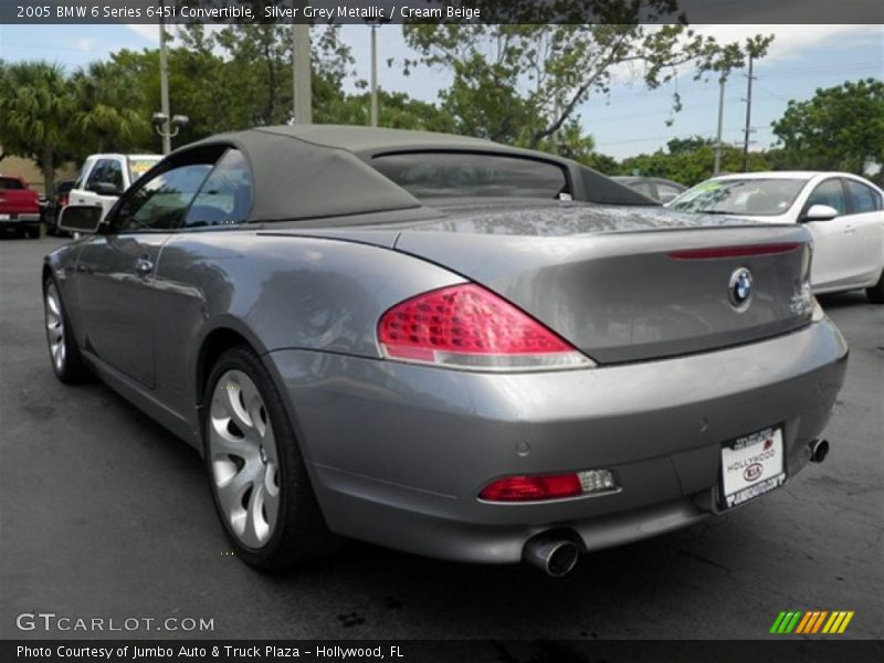 Silver Grey Metallic / Cream Beige 2005 BMW 6 Series 645i Convertible