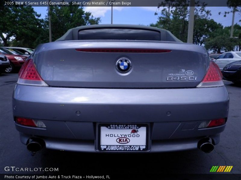 Silver Grey Metallic / Cream Beige 2005 BMW 6 Series 645i Convertible