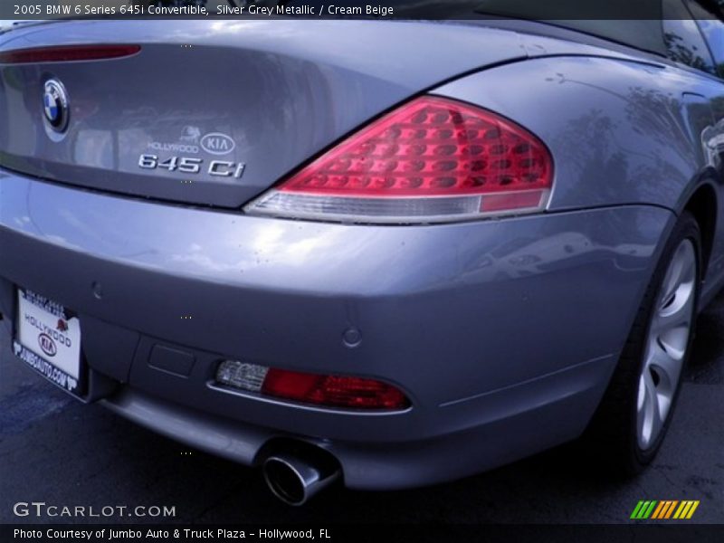 Silver Grey Metallic / Cream Beige 2005 BMW 6 Series 645i Convertible