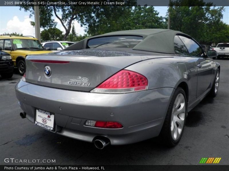 Silver Grey Metallic / Cream Beige 2005 BMW 6 Series 645i Convertible